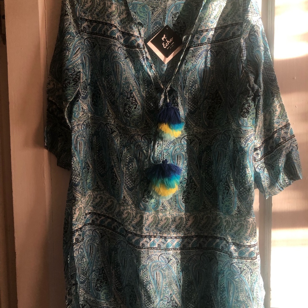 Echo Beach cover up Dress w tassels